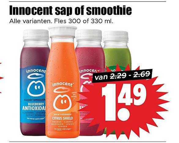Innocent sap of smoothie