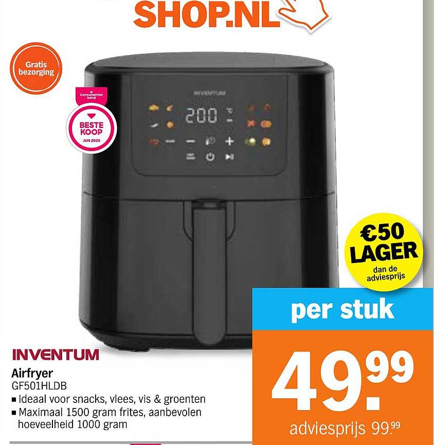 Inventum Airfryer GF501HLDB