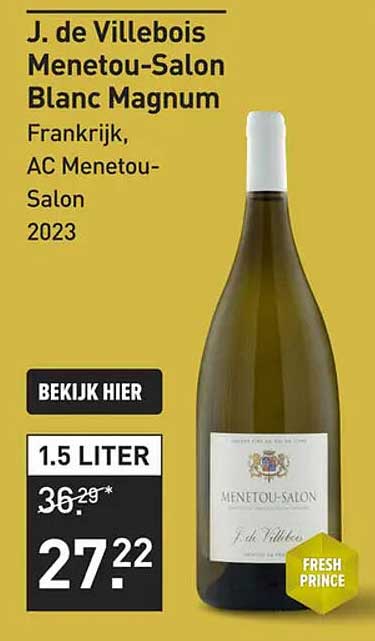 J. de Villebois Menetou-Salon Blanc Magnum