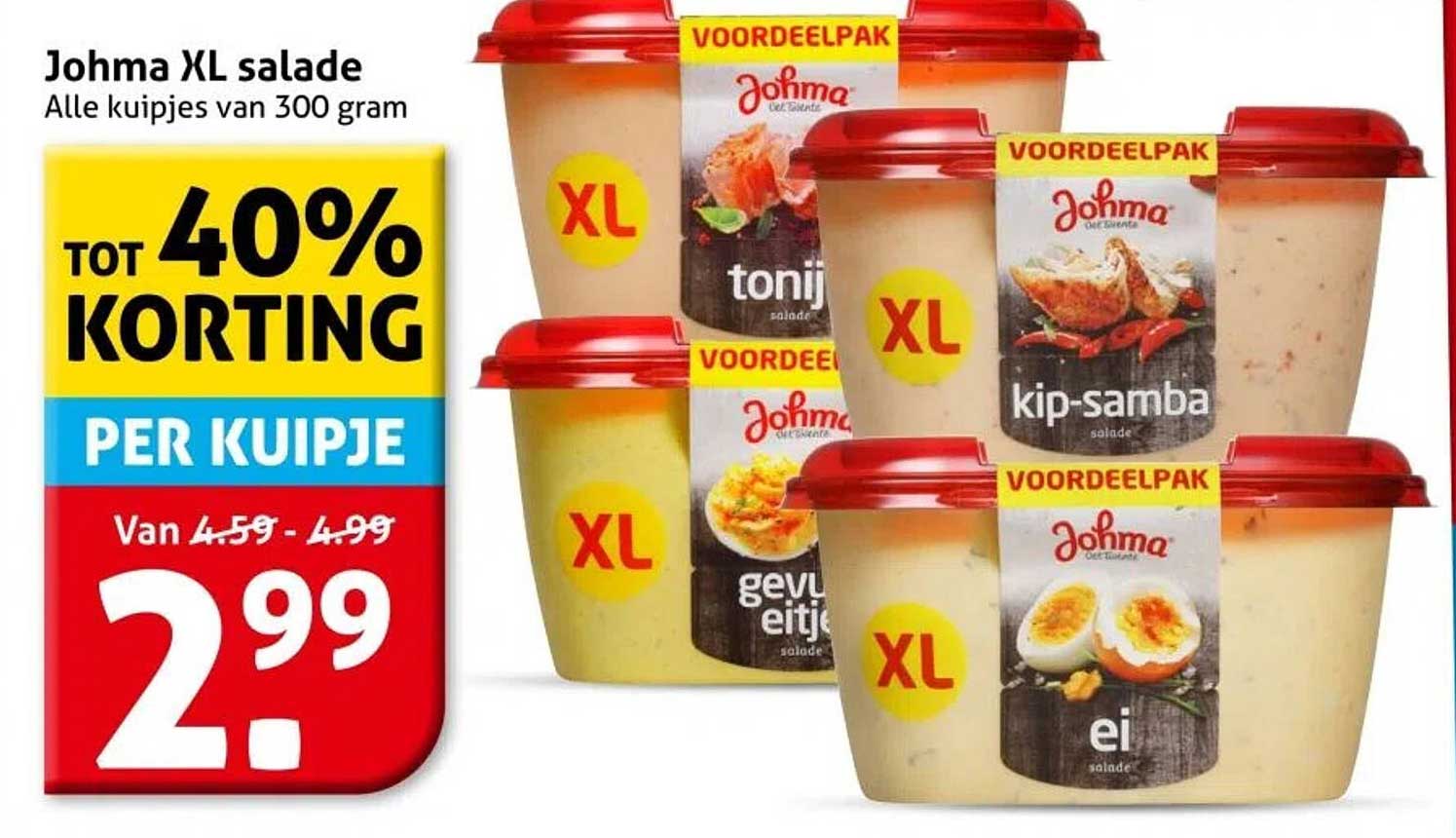 Johma XL salade - tot 40% korting