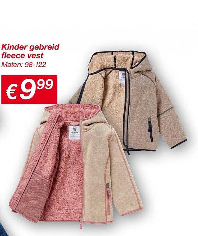 Kinder gebreid fleece vest