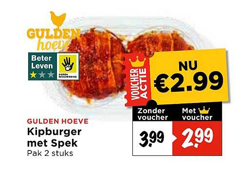Kipburger met Spek Pak 2 stuks