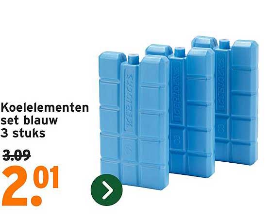 Koelelementen set blauw 3 stuks