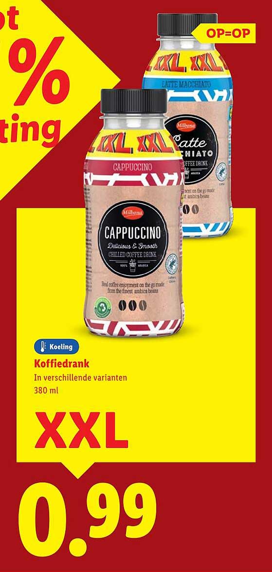 Koffiedrank in verschillende varianten 380 ml
