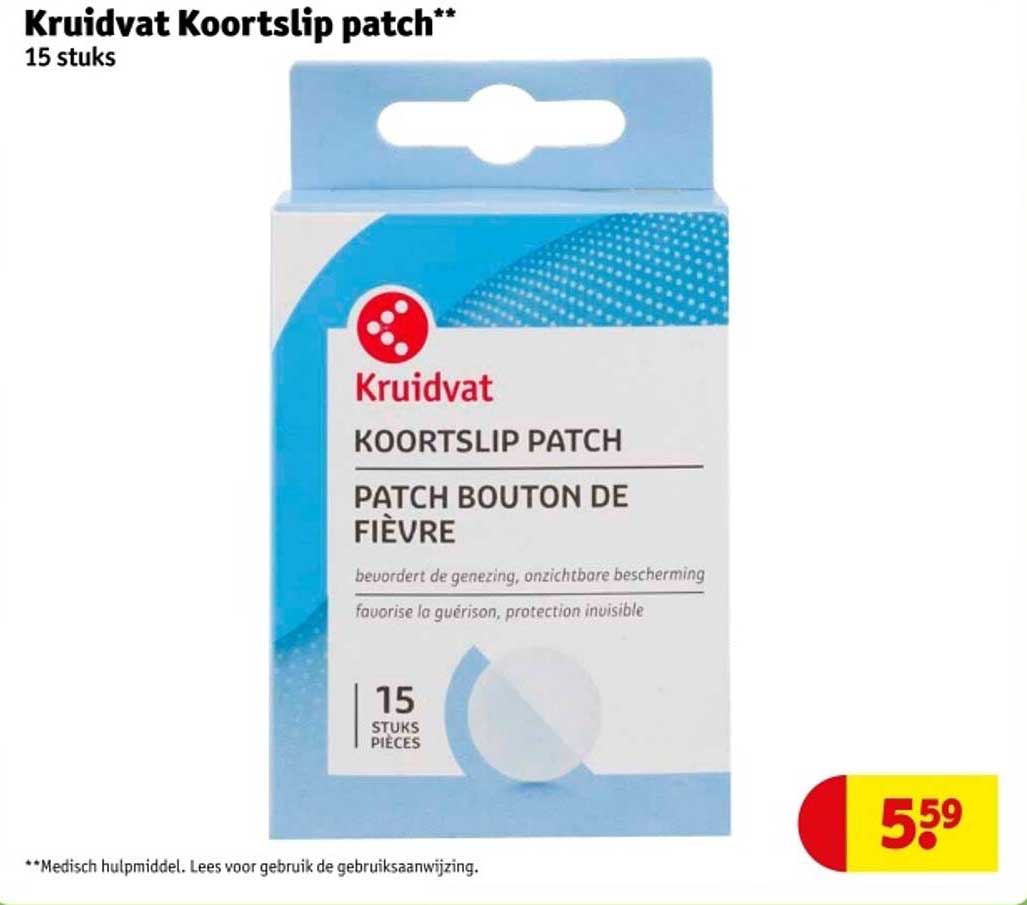 Kruidvat Koortslip patch** 15 stuks