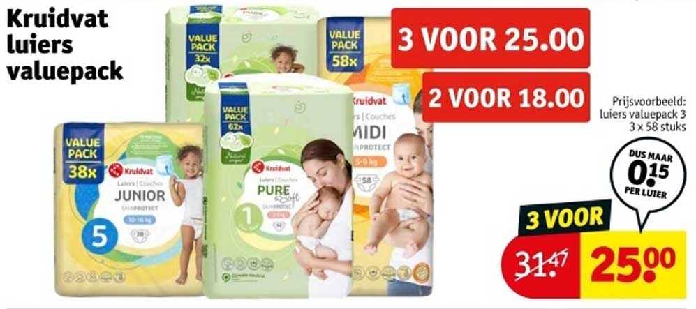 Kruidvat luiers valuepack