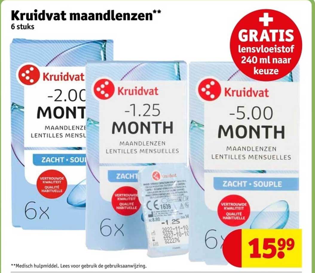 Kruidvat maandlenzen 6 stuks