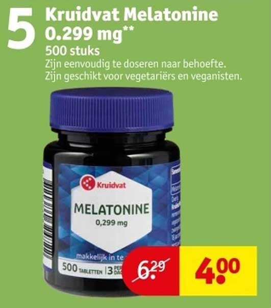 Kruidvat Melatonine 0.299 mg 500 stuks