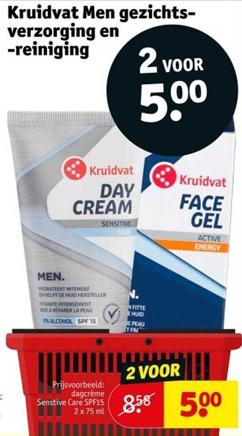 Kruidvat Men gezichtsverzorging en -reiniging