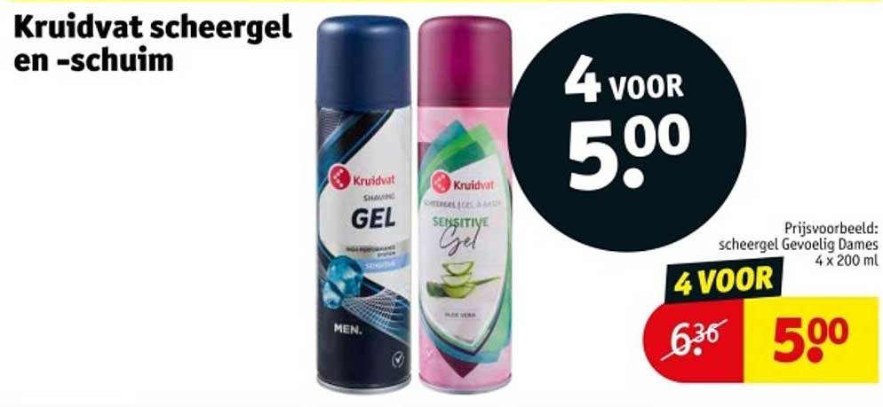 Kruidvat scheergel en -schuim