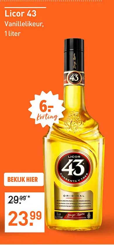 Licor 43 Vanillelikeur, 1 liter