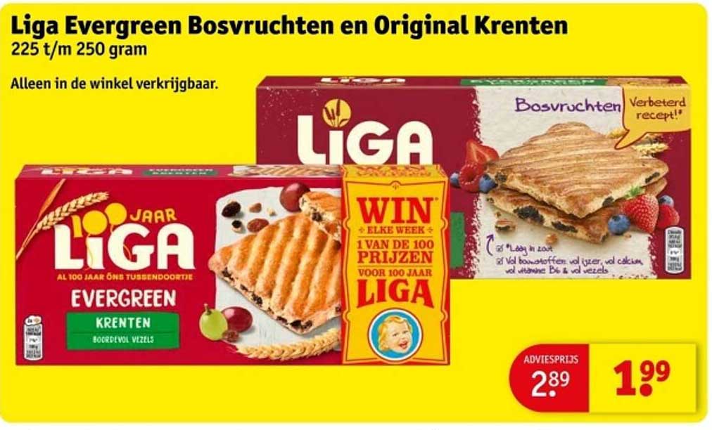 Liga Evergreen Bosvruchten en Original Krenten