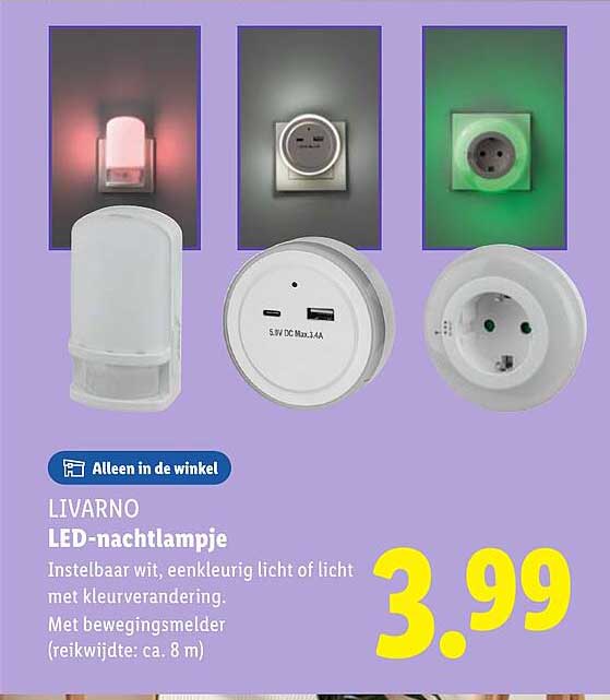 LIVARNO LED-nachtlampje