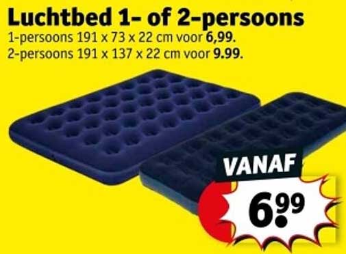 Luchtbed 1- of 2-persoons