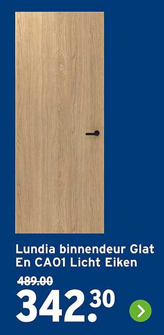 Lundia binnendeur Glat En CA01 Licht Eiken