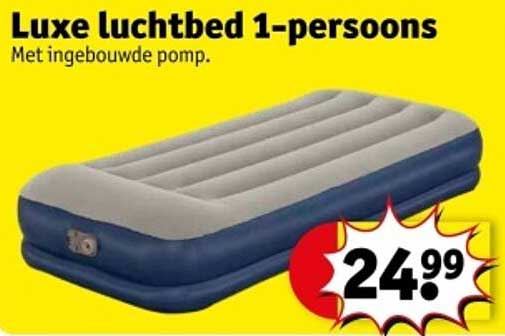 Luxe luchtbed 1-persoons met ingebouwde pomp