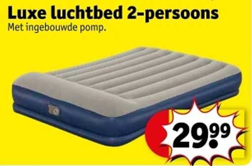 Luxe luchtbed 2-persoons - Met ingebouwde pomp.