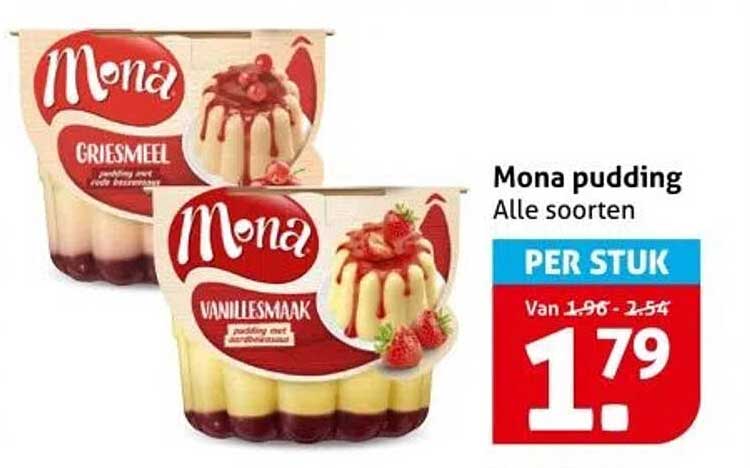 Mona pudding Alle smaken