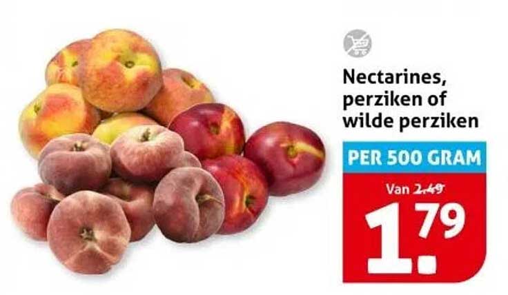 Nectarines, perziken of wilde perziken