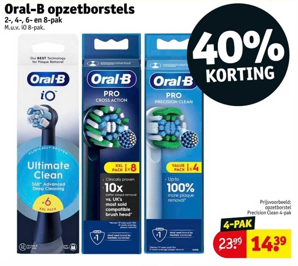 Oral-B opzetborstels 2-, 4-, 6- en 8-pak