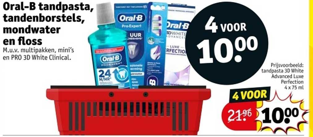 Oral-B tandpasta, tandenborstels, mondwater en floss