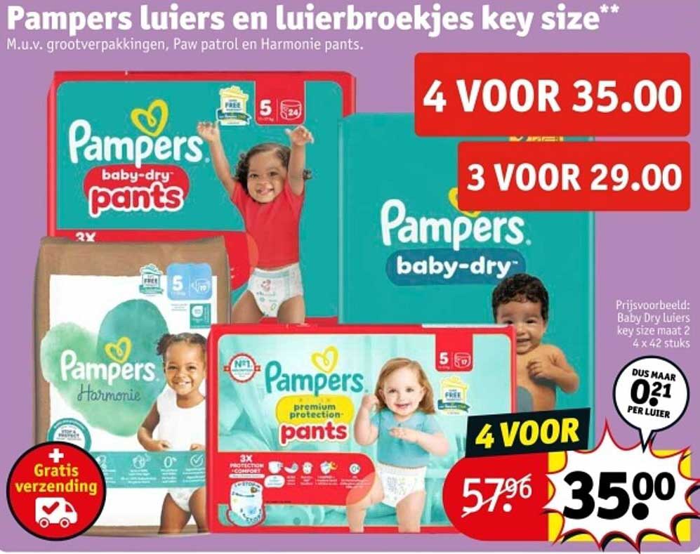 Pampers luiers en luierbroekjes key size**