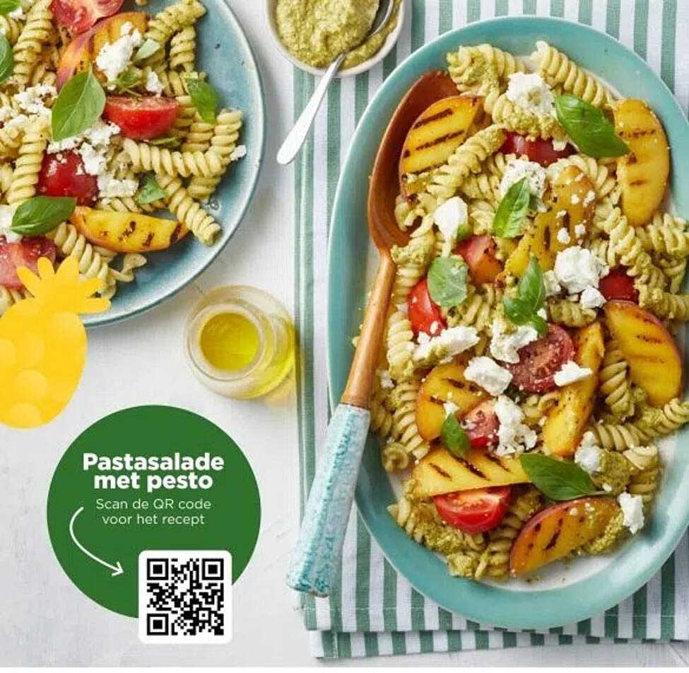 Pastasalade met pesto