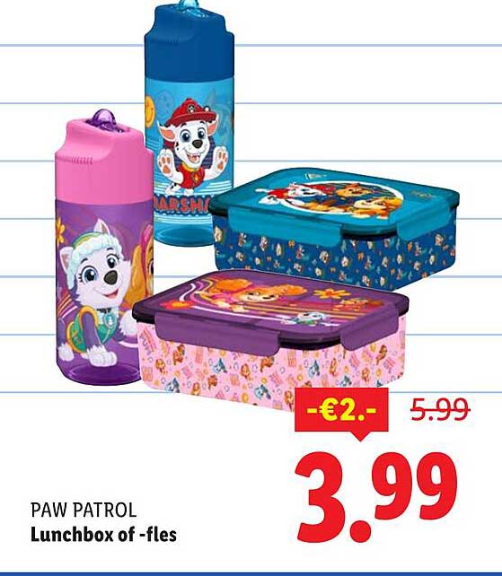 PAW PATROL Lunchbox of -fles