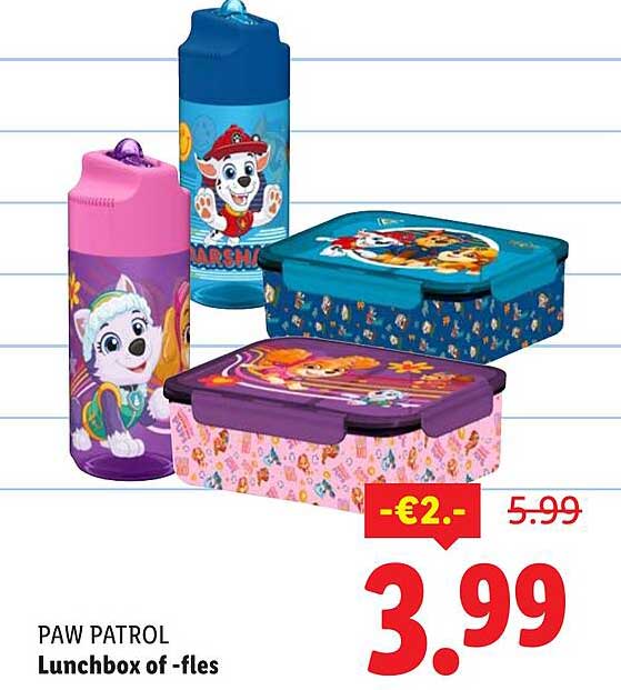 PAW PATROL Lunchbox of -fles