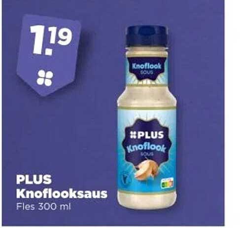 PLUS Knoflooksaus Fles 300 ml