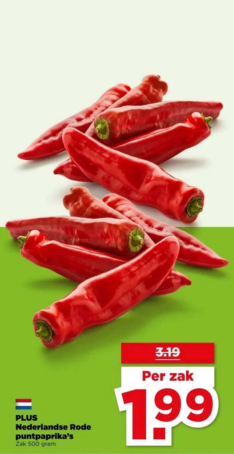 PLUS Nederlandse Rode puntpaprika's