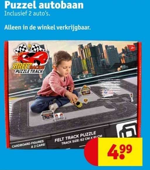 Puzzel autobaan Inclusief 2 auto’s.