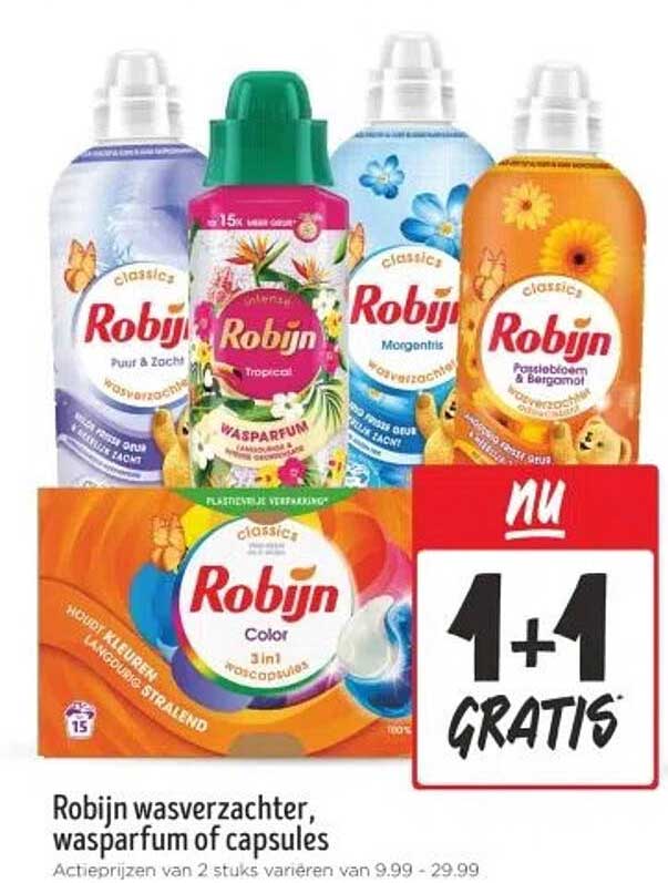 Robijn wasverzachter, wasparfum of capsules