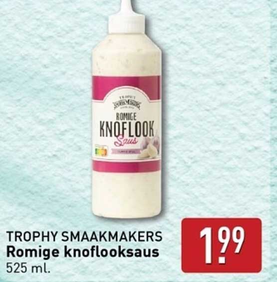 Romige knoflooksaus 525 ml.