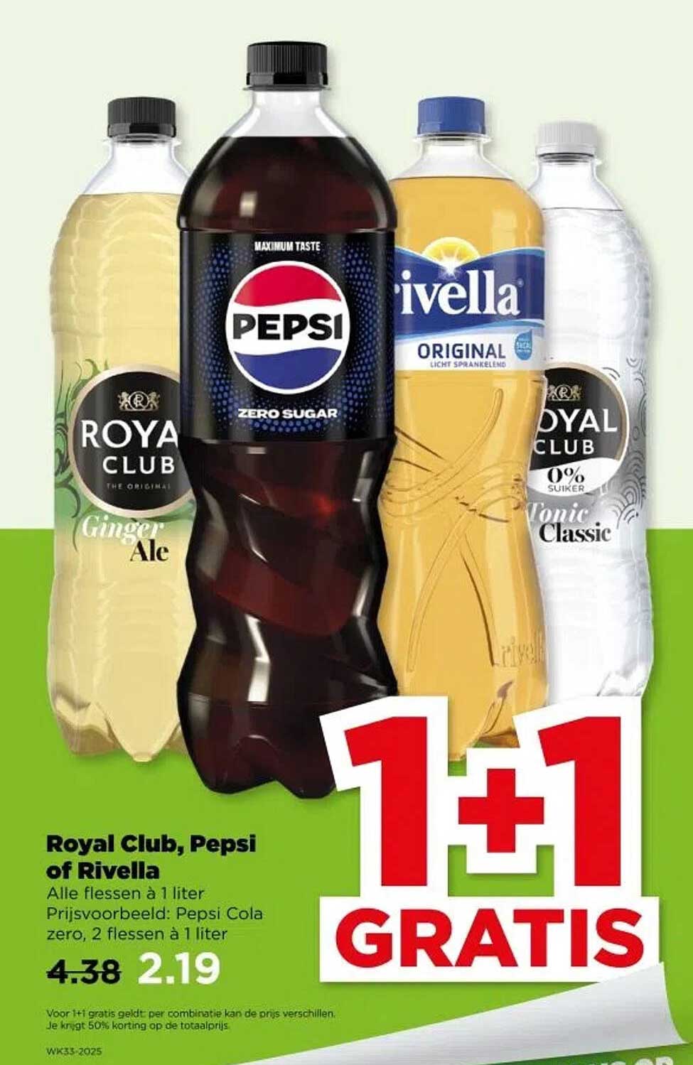 Royal Club, Pepsi of Rivella - 1+1 gratis
