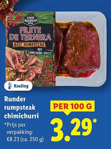 Runder rumpsteak chimichurri