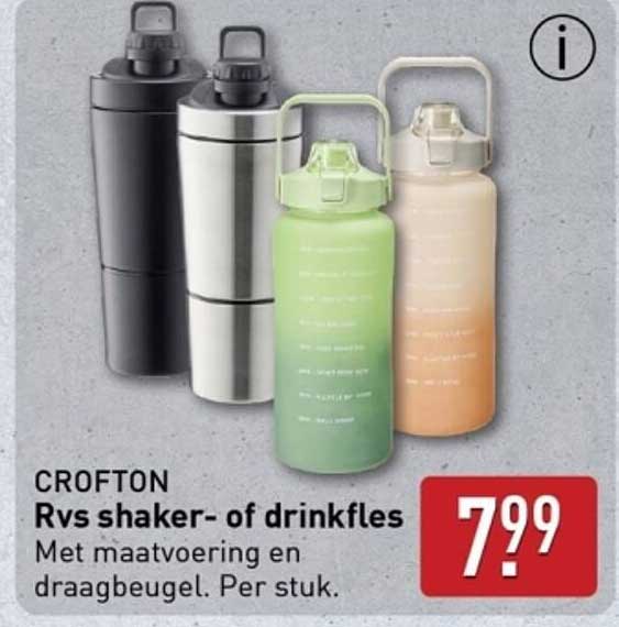 Rvs shaker- of drinkfles
