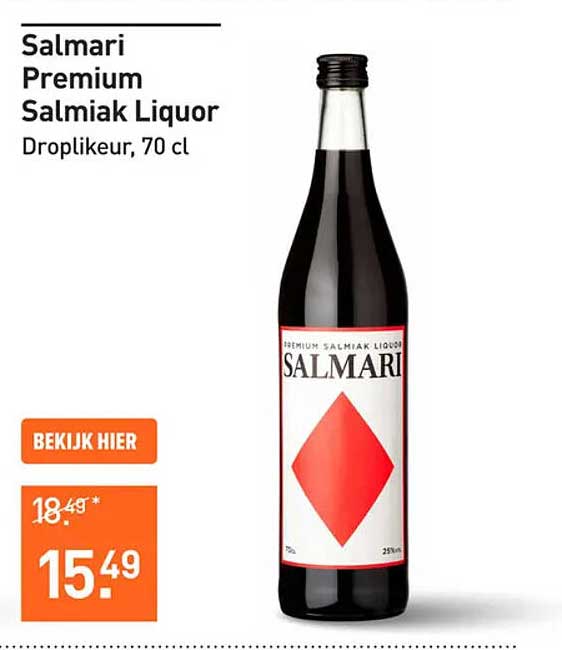Salmar Premium Salmiak Liquor, Droplikeur, 70 cl