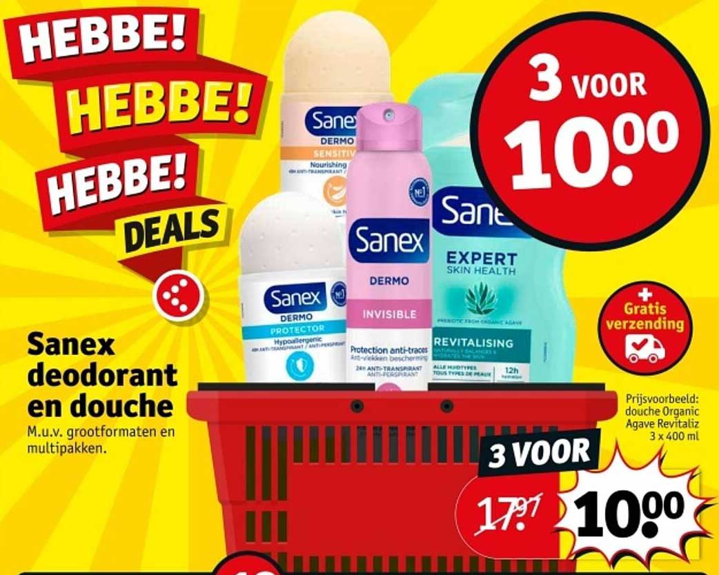 Sanex deodorant en douche