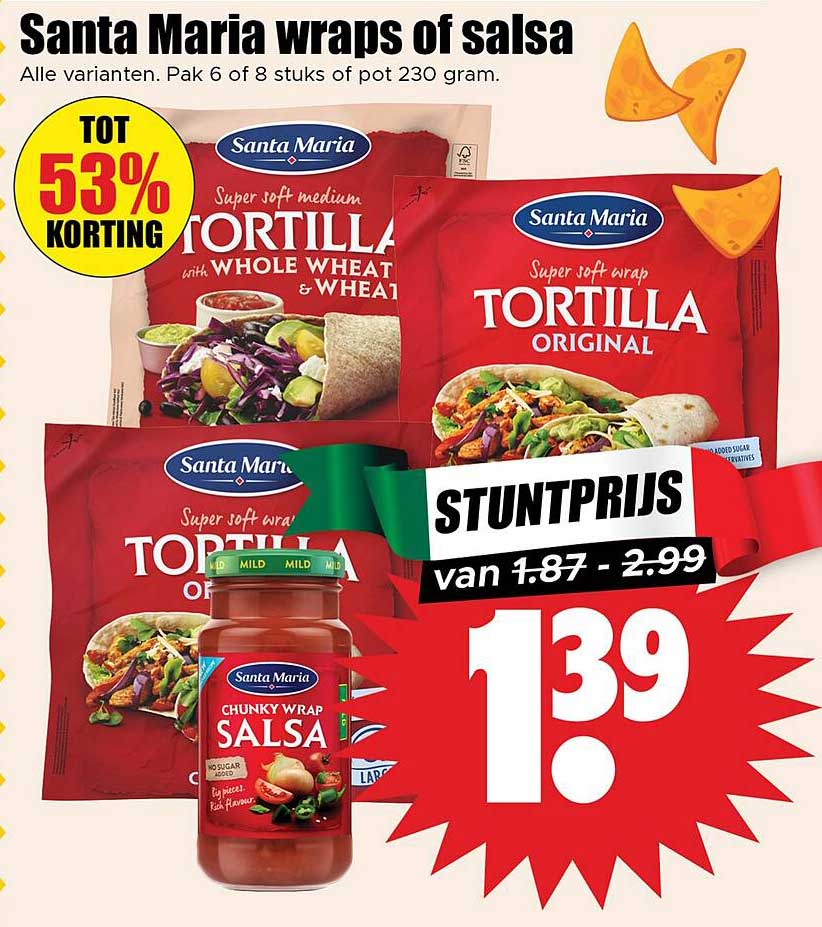 Santa Maria wraps of salsa