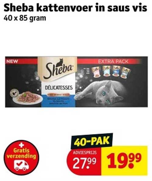 Sheba kattenvoer in saus vis 40 x 85 gram