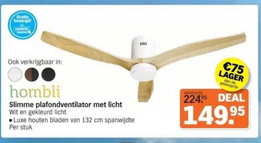 Slimme plafondventilator met licht