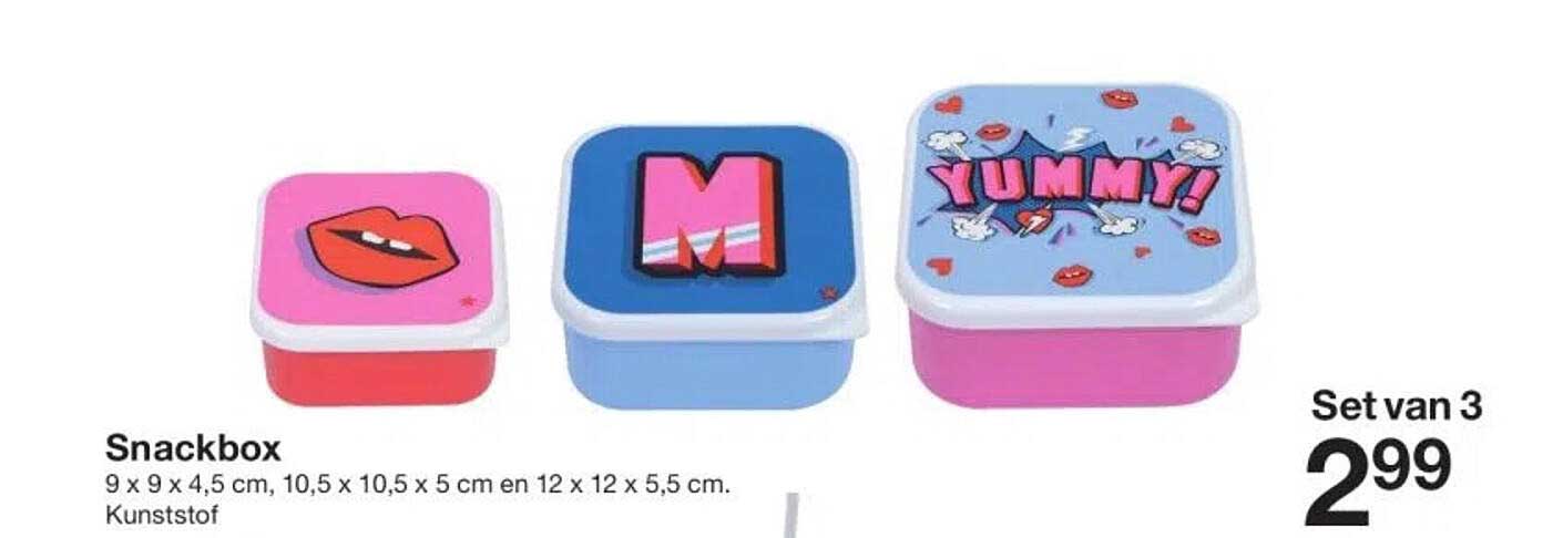 Snackbox Set van 3