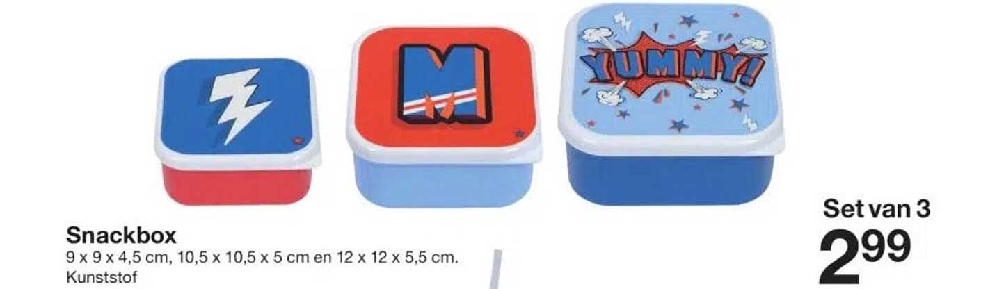 Snackbox Set van 3