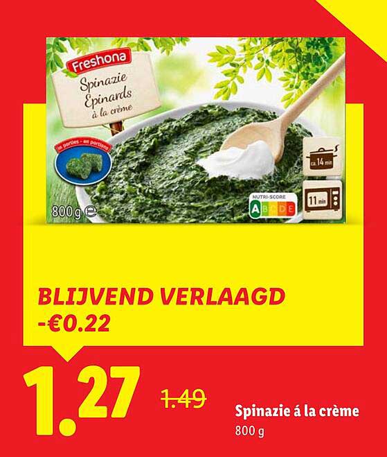 Spinazie á la crème 800 g