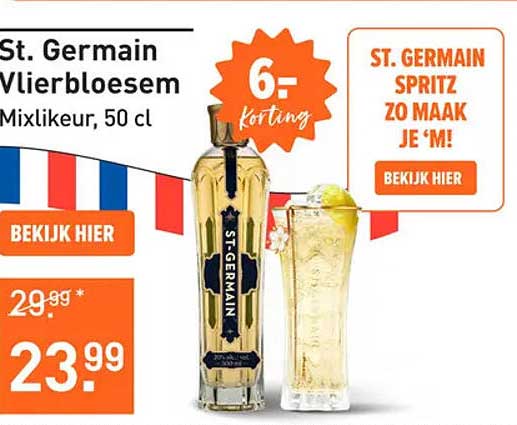 St. Germain Vlierbloesem Mixlikeur, 50 cl