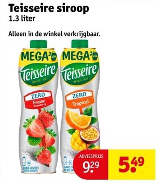 Teisseire siroop 1.3 liter
