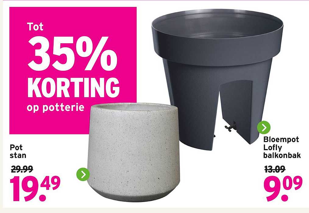 Tot 35% KORTING op potterie
