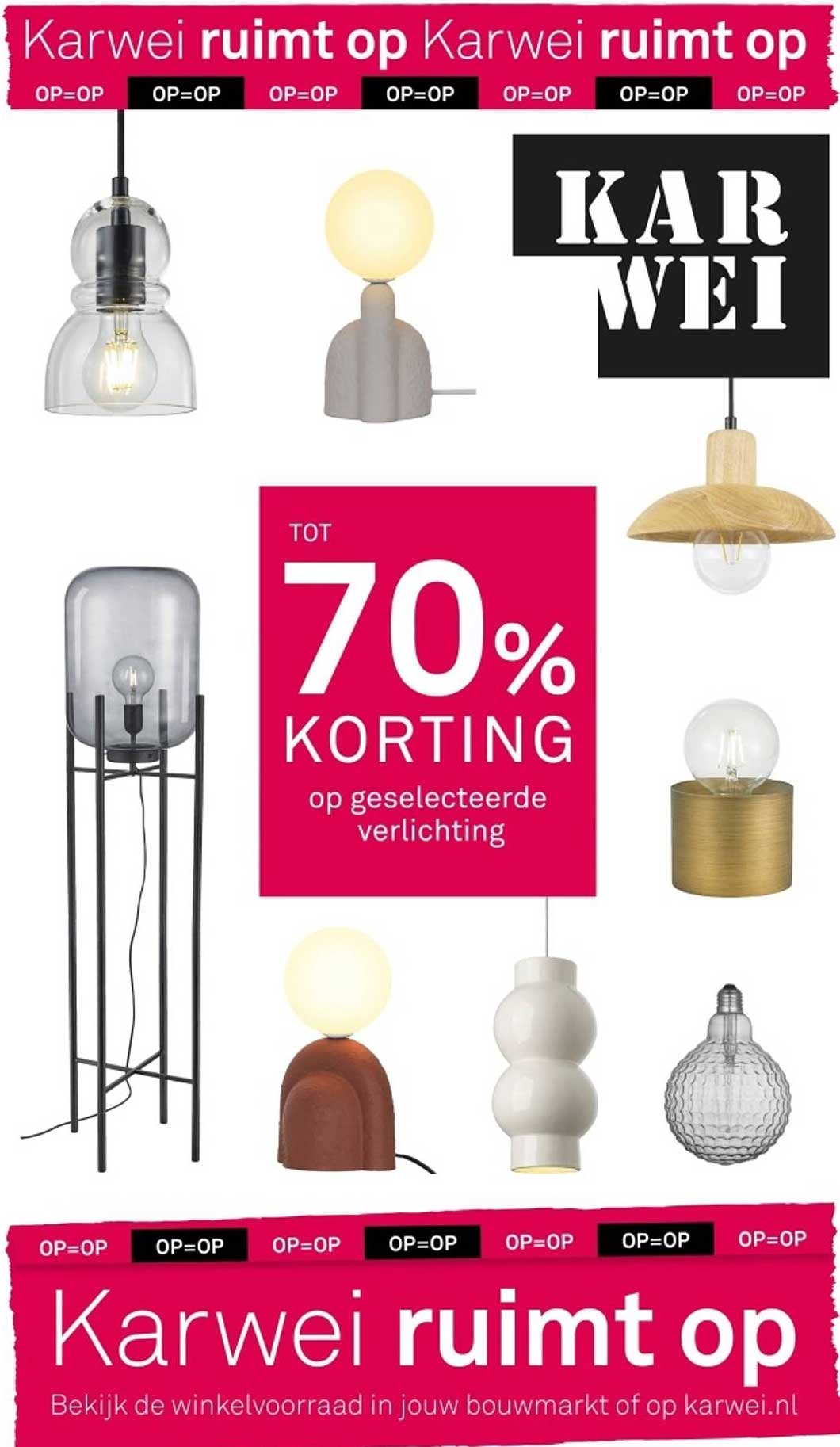 Tot 70% korting op geselecteerde verlichting