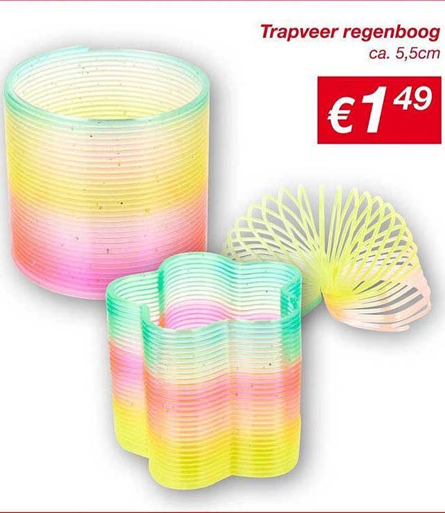 Trapveer regenboog ca. 5,5cm